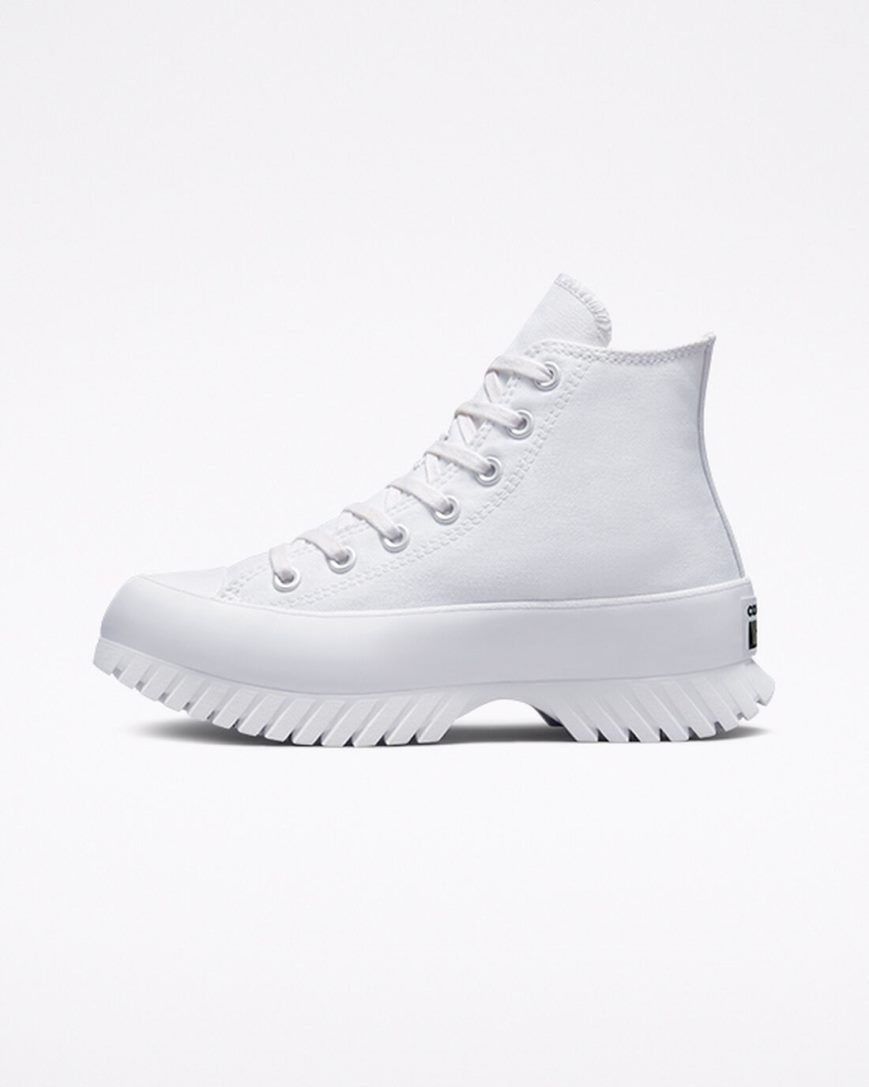 Men's Converse Chuck Taylor All Star Lugged 2.0 High Top Shoes White / Black | AU 04C63R